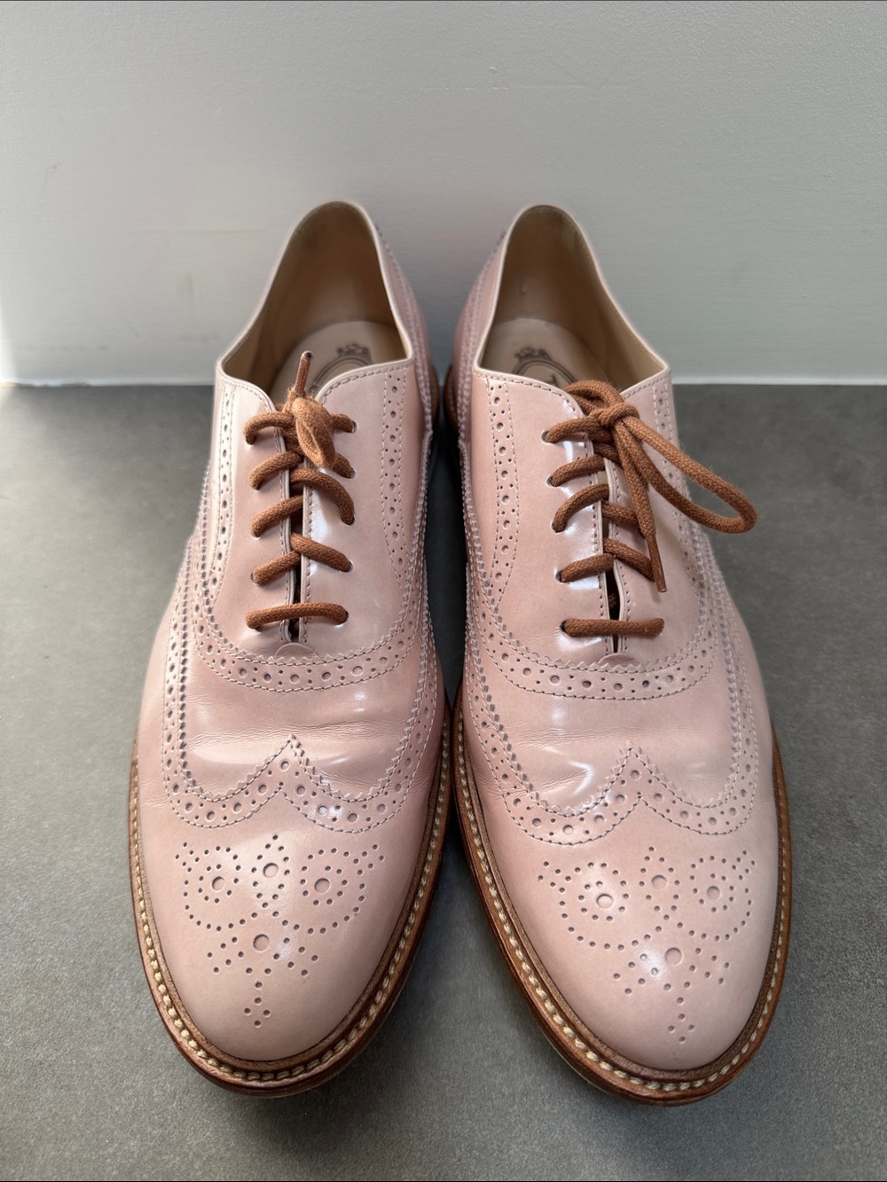 Tod's Gomma Francesina Bucature Light Pink Women's size Euro 41